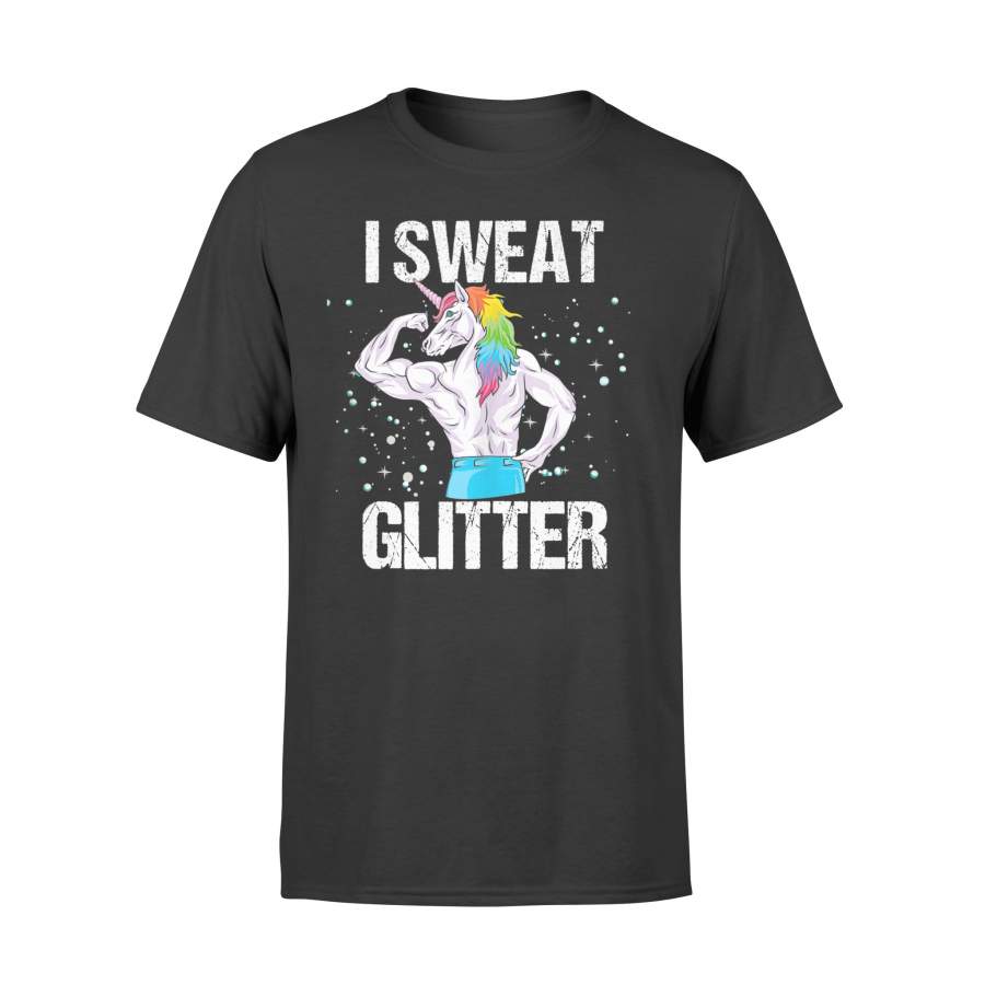 Unicorn Workout T-Shirt I Sweat Glitter Shirt – Standard T-shirt