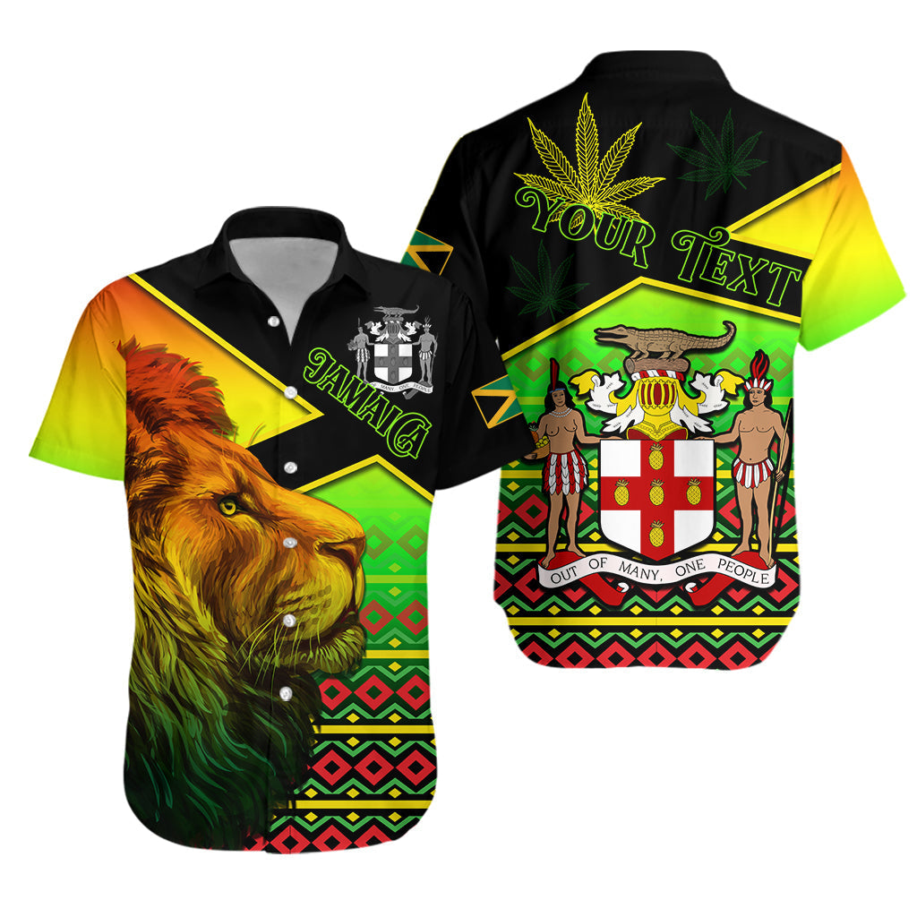 (Custom Personalised) Jamaica Lion Hawaiian Shirt Jamaican Pattern Version Reggae Colors Lt13