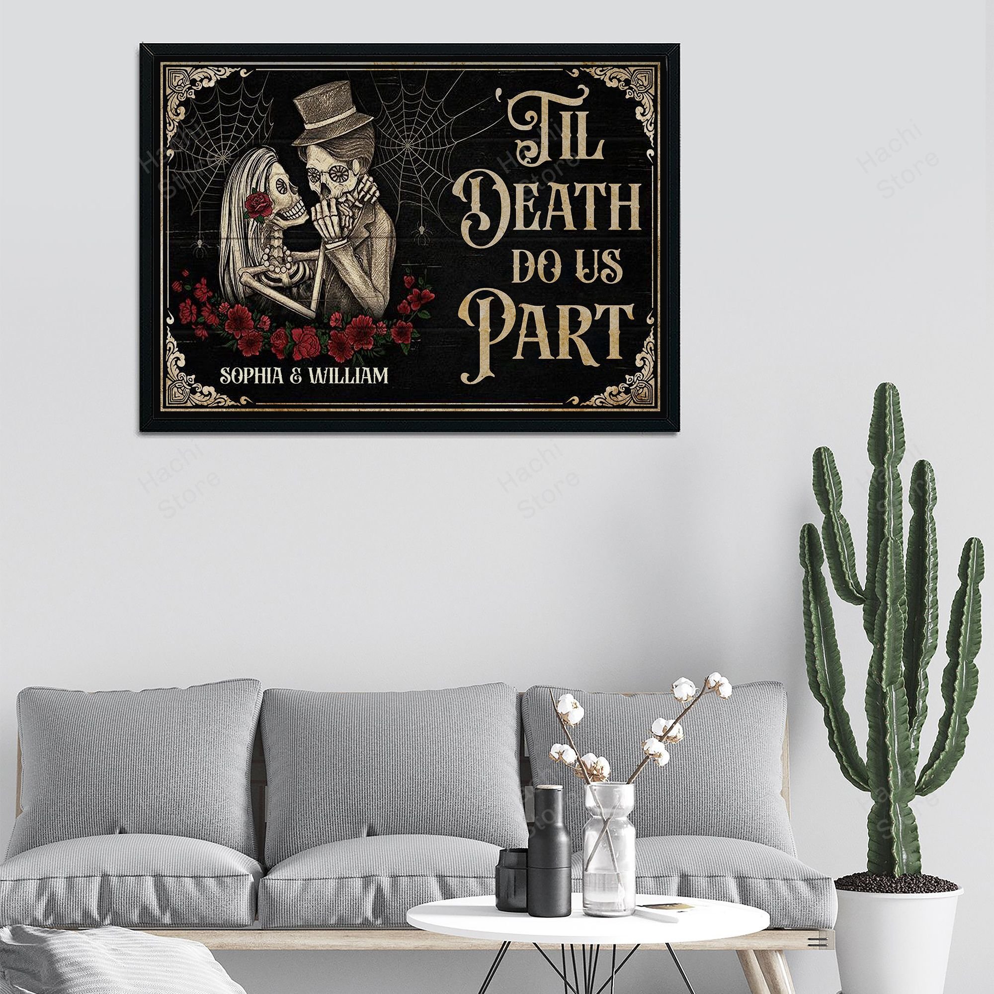 Skeleton Skull Poster – Skeleton Skull Couple When We’Re Together Custom Poster