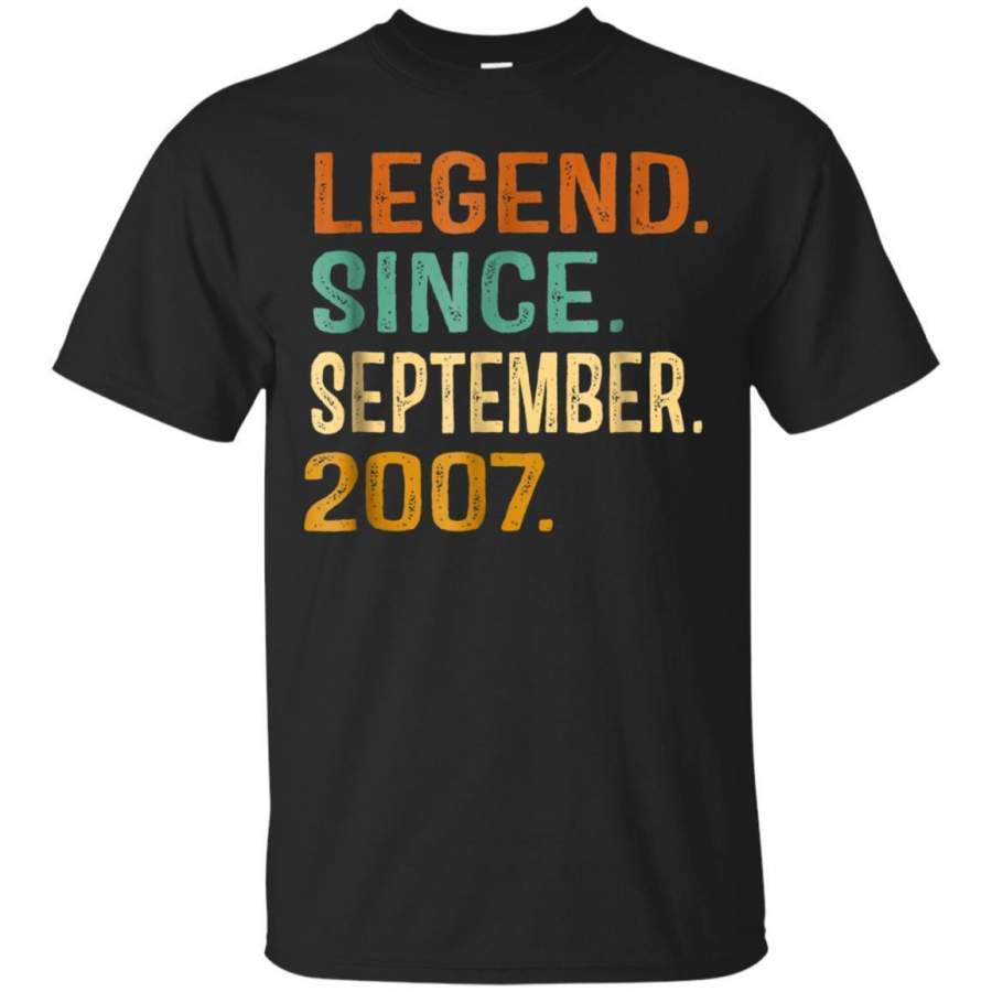 AGR Retro Vintage Since September 2007  11th Birthday Tshirt Jaq T-shirt