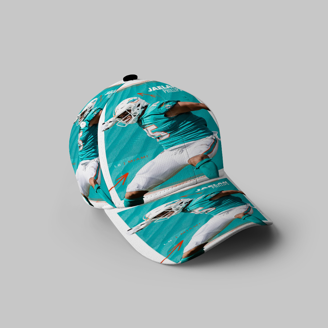 Miami Dolphins Jaelan Phillips1 3D Printing Baseball Cap Classic Hat