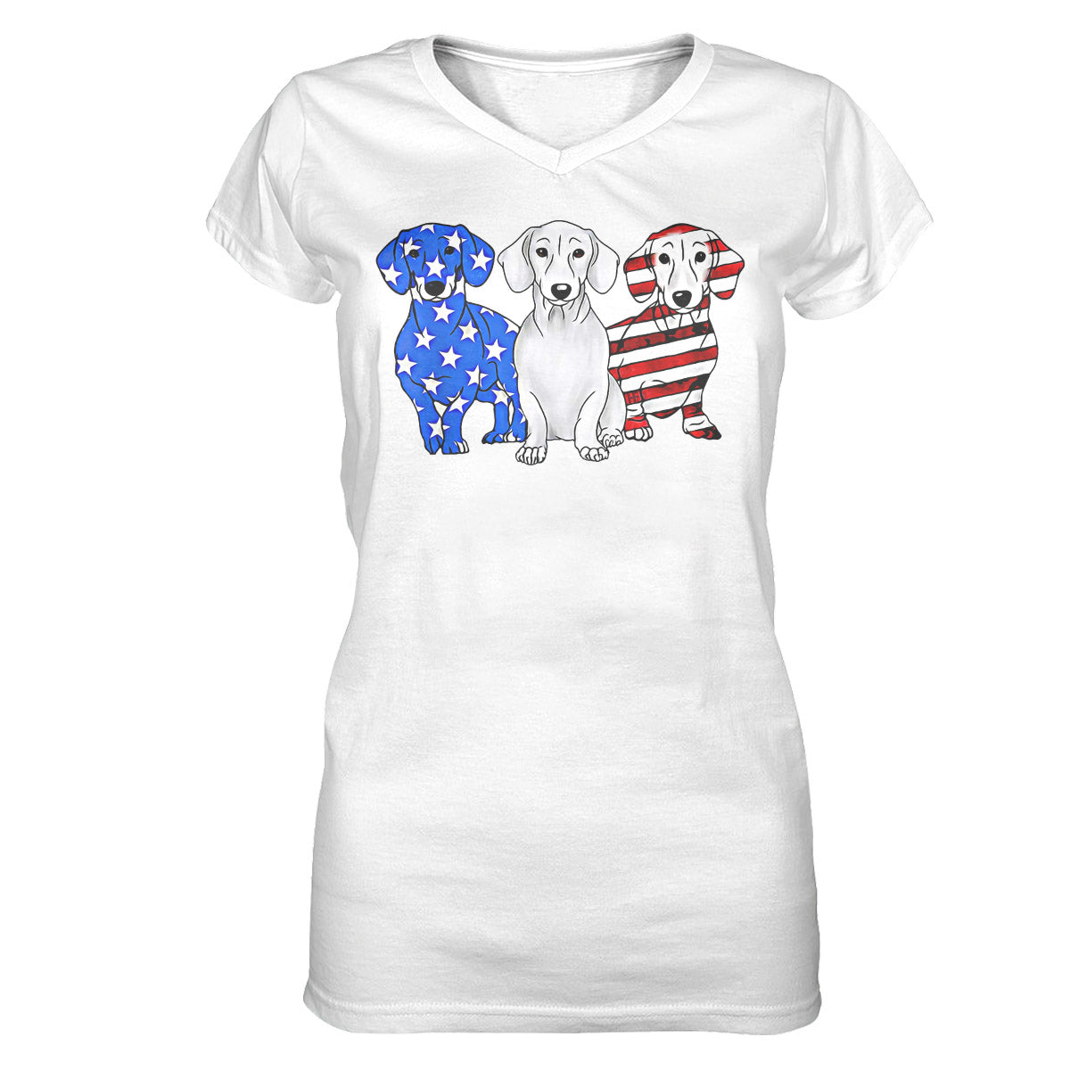 Dachshund Lovers Shirt 06 Ez01 1009 Women V-Neck T-Shirt