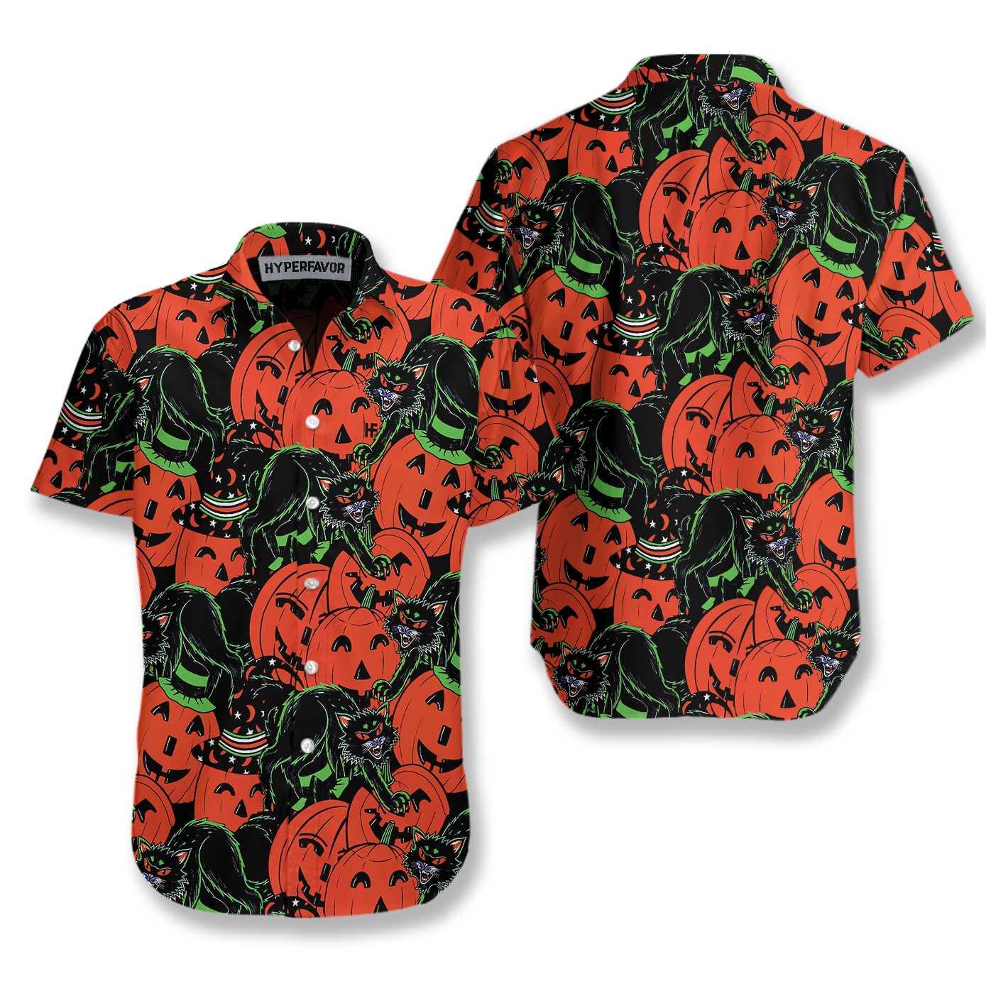 Halloween Horror Queen Cat Hawaii Shirt For Men And Women Ha6834