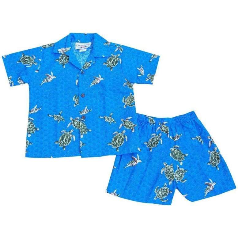 Turtle Swim Blue Hawaii Boy Cabana Set Ha44103