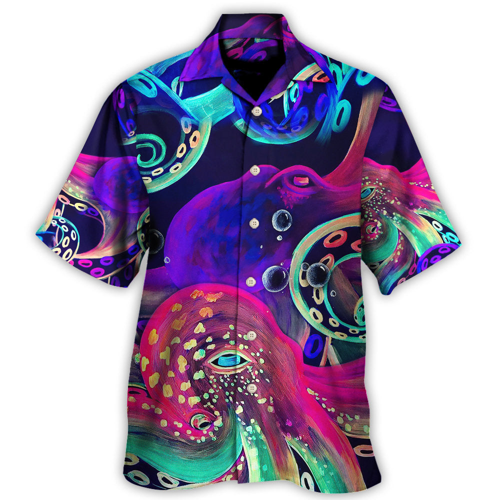 Octopus Neon Under The Sea Hawaii Shirt Ha37789