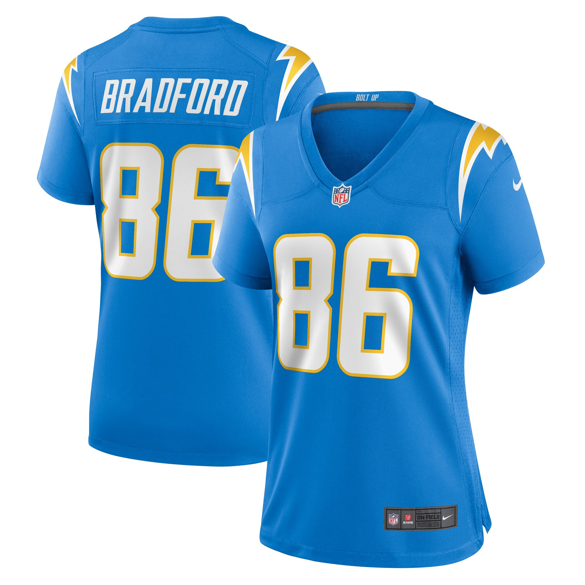 Trevon Bradford Los Angeles Chargers Womens Player Game Jersey – Powder Blue NFL