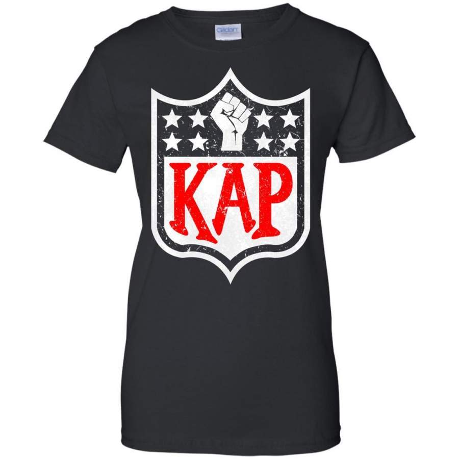 AGR Colin Kaepernick Kap USA Flag Gildan Ladies’ T-Shirt