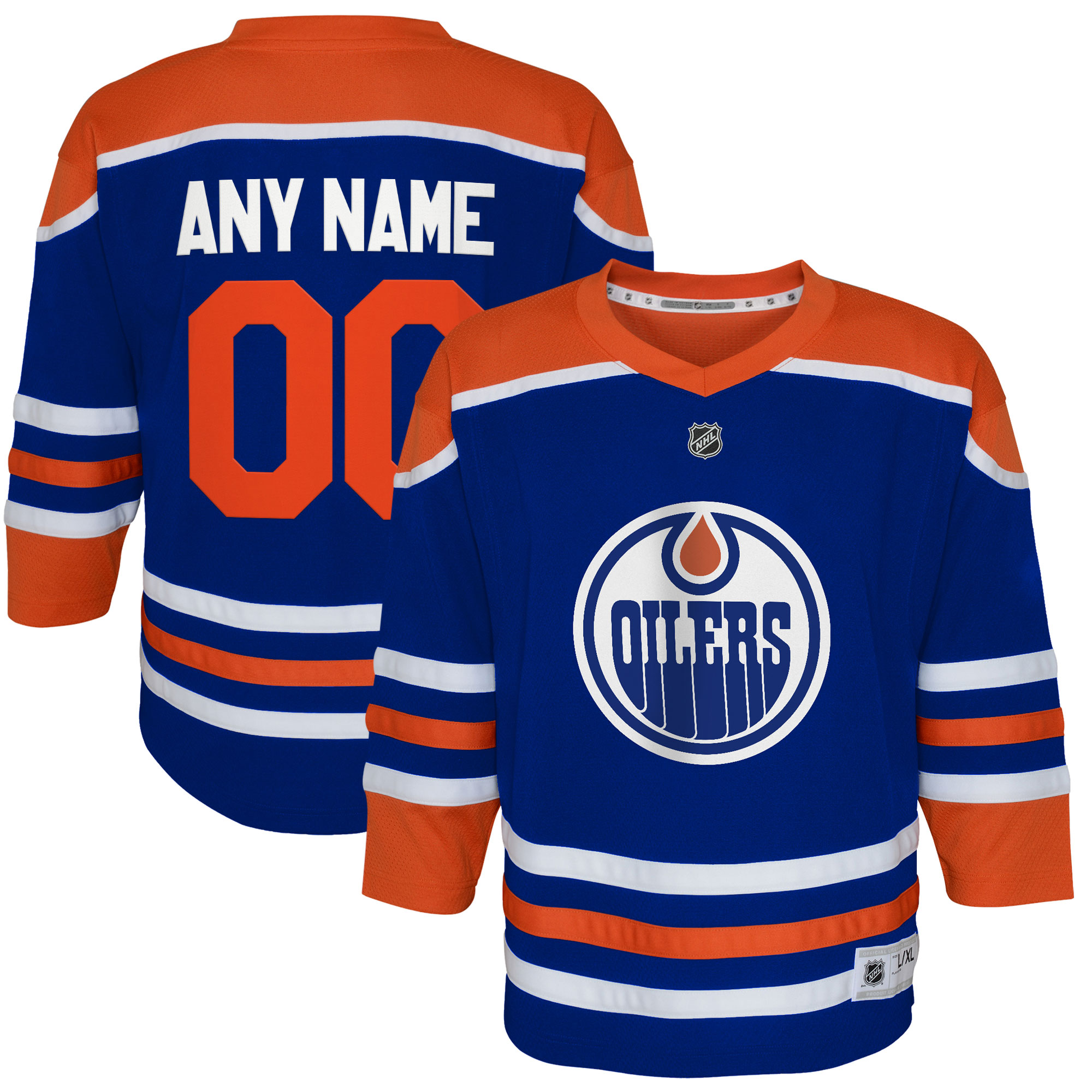 Youth Edmonton Oilers Royal Home Custom Jersey