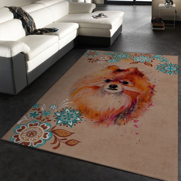 Pomeranian Dog Rug Ourdoor Carpet