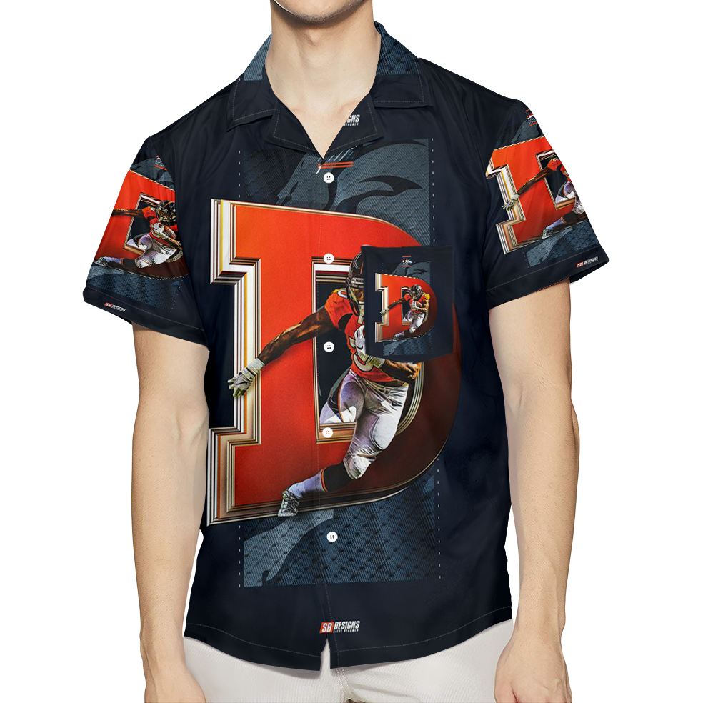 Denver Broncos Phillip Lindsay1 3D All Over Print Summer Beach Hawaiian Shirt With Pocket