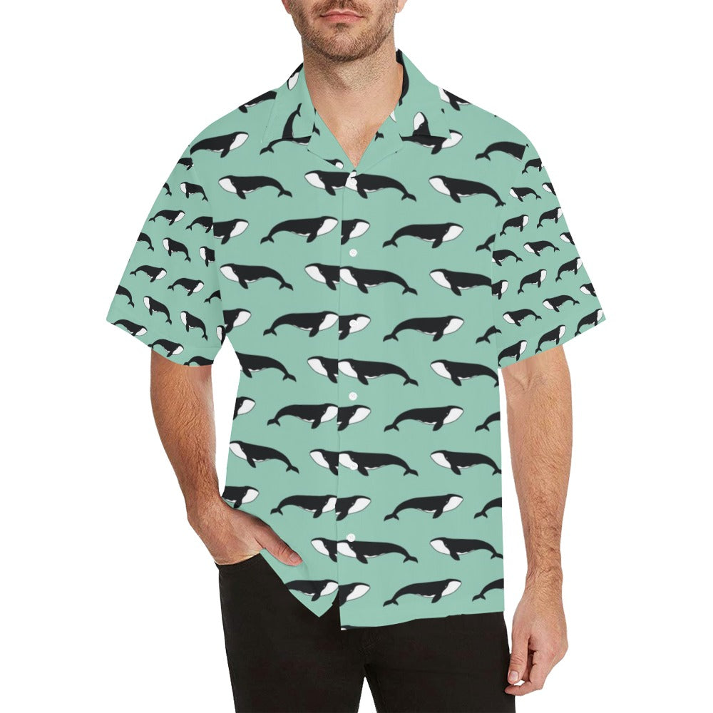 Whale Print Design Lks307 Hawaiian Shirt