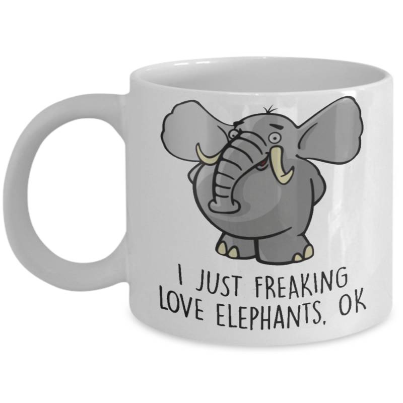 I Just Freaking Love Elephants Coffee Mug