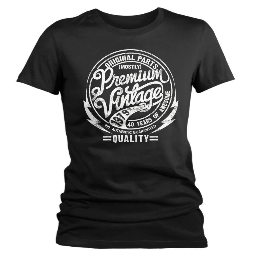 Women’s Premium Vintage T Shirt 1979 Birthday Made In Shirt 40th Birthday Tee 40 Years Awesome Gift Idea Vintage Tee