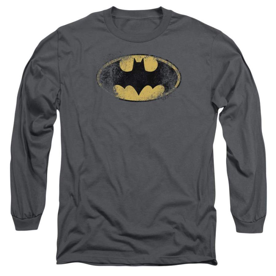 Batman – Destroyed Logo Long Sleeve Adult 18/1