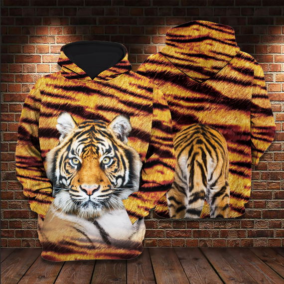 Amazing King Tiger All Over Printed Us Unisex Size Hoodie