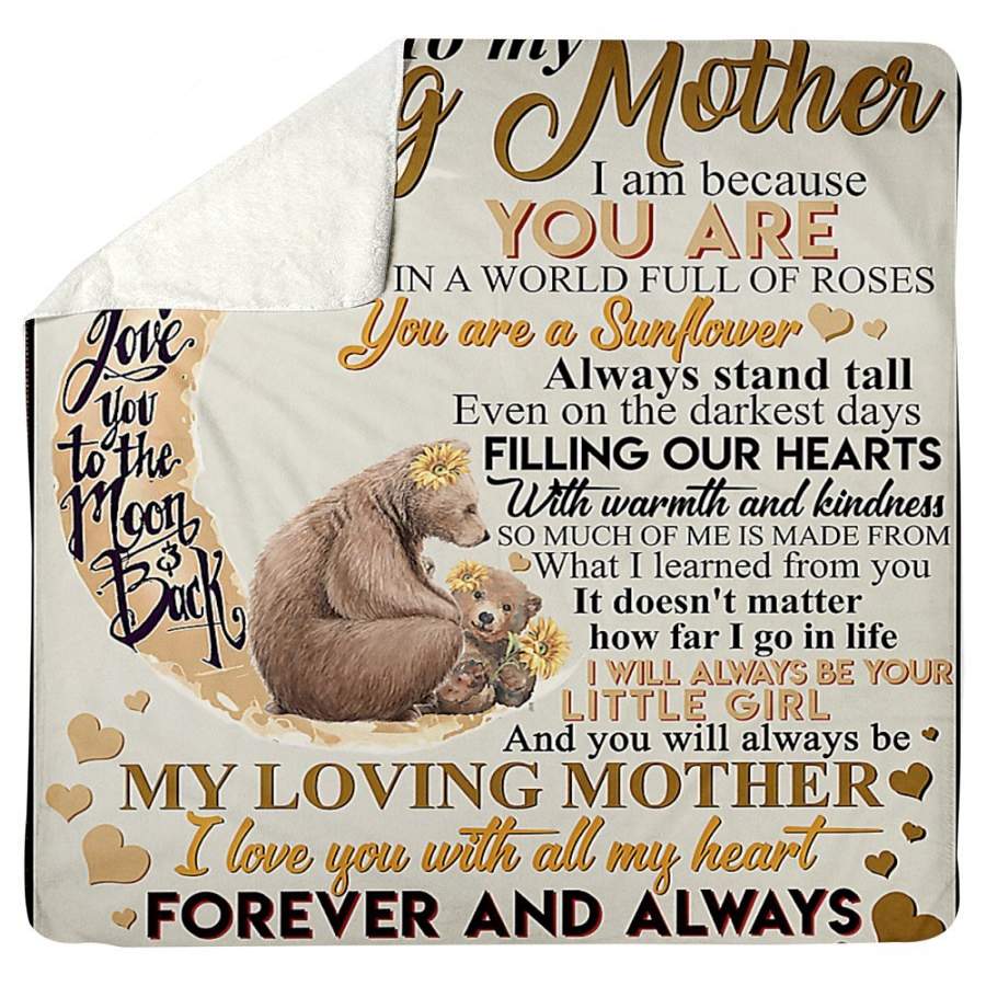 You Are In A World Full Of Roses Great Gift From Daughter To Mother Sherpa Blanket