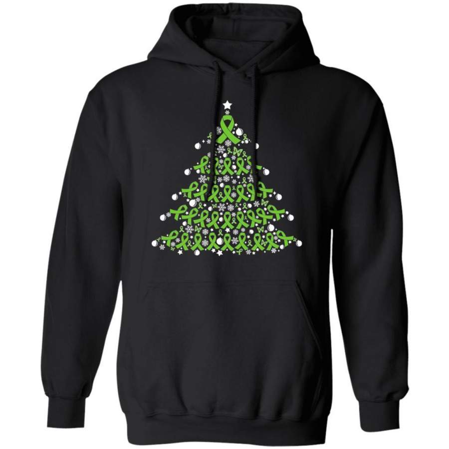 Christmas Hoodie Lymphoma Cancer Awareness Xmas Tree Hoodie VA12