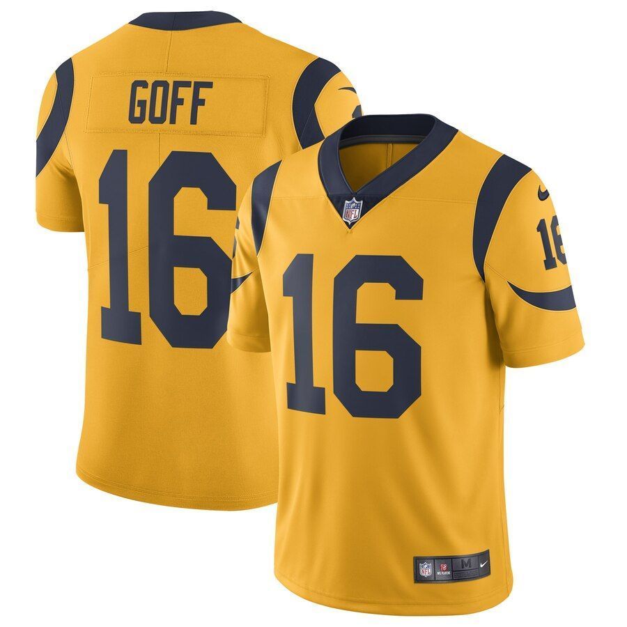 Jared Goff Los Angeles Rams Vapor Untouchable Color Rush Limited Player Jersey Gold 2019