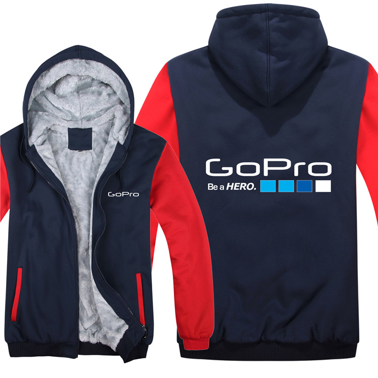 2022 NEW Winter for Go pro Gopro Hoodies Men Fashion Wool Liner Jacket Sweatshirts Men Coat Pullover alx