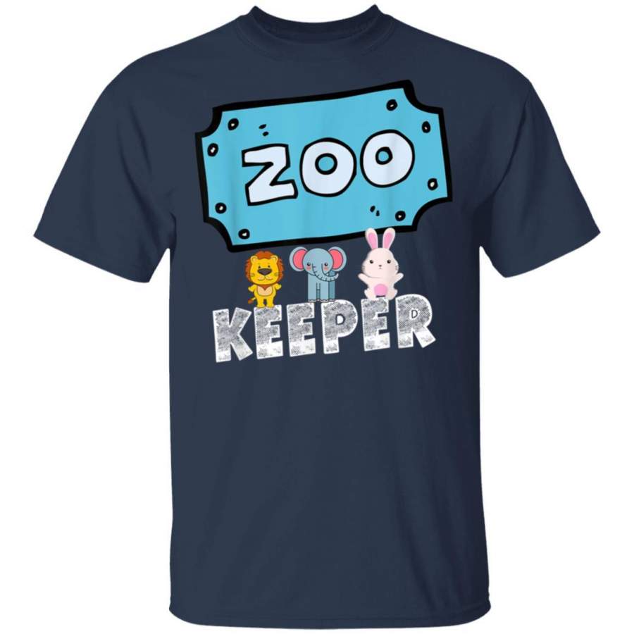 Zookeeper Gifts Beige Text Zoo Keeper Shirt Vintage Animal unisex T-shirt full size