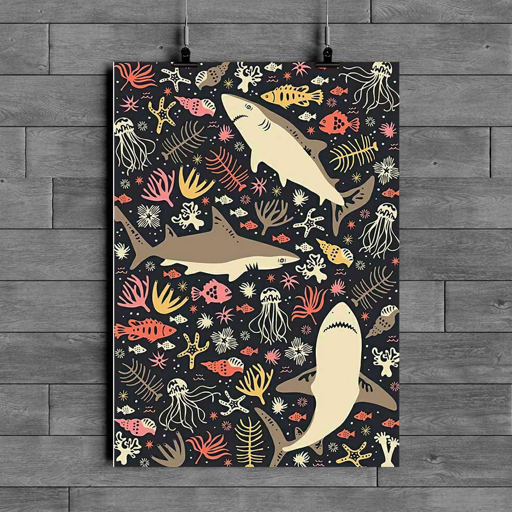 Shark Poster Qg130147Pt