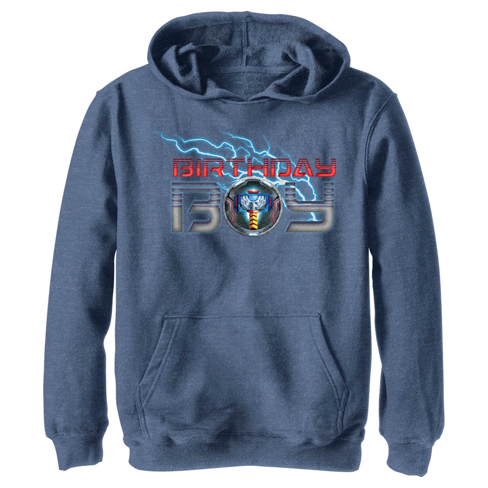 Boy’S Marvel Thor Mech Suit Icon Birthday Pull Over Hoodie