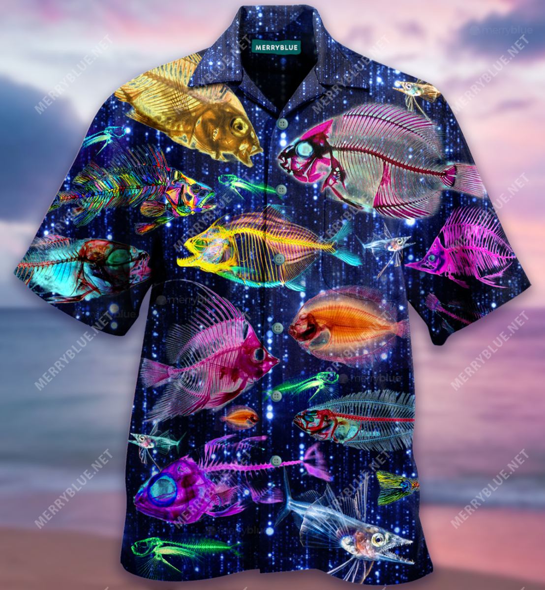 The Fish Swims Into Night Unisex Hawaii Shirt Ha105192