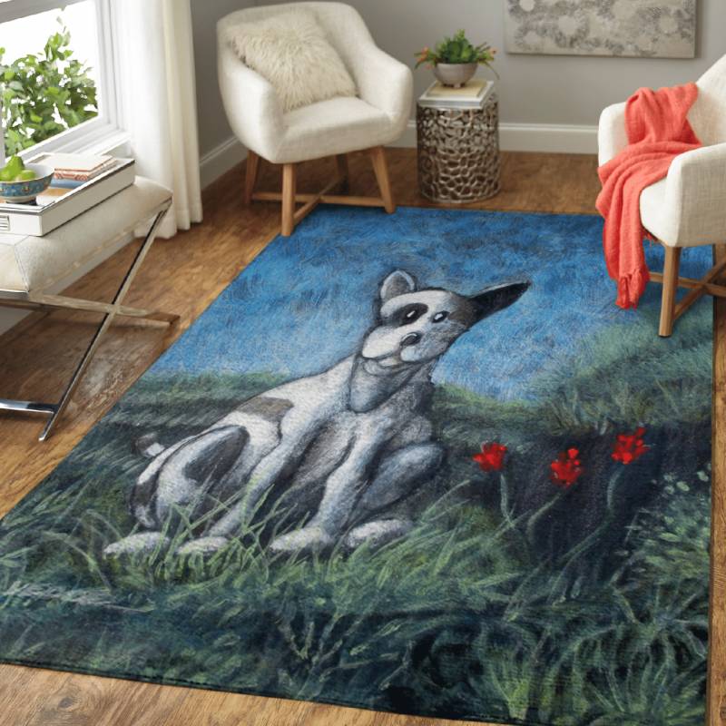 Sobe the Dog – Mixed Media by David Vedoe – Animals Area Rug Carpet