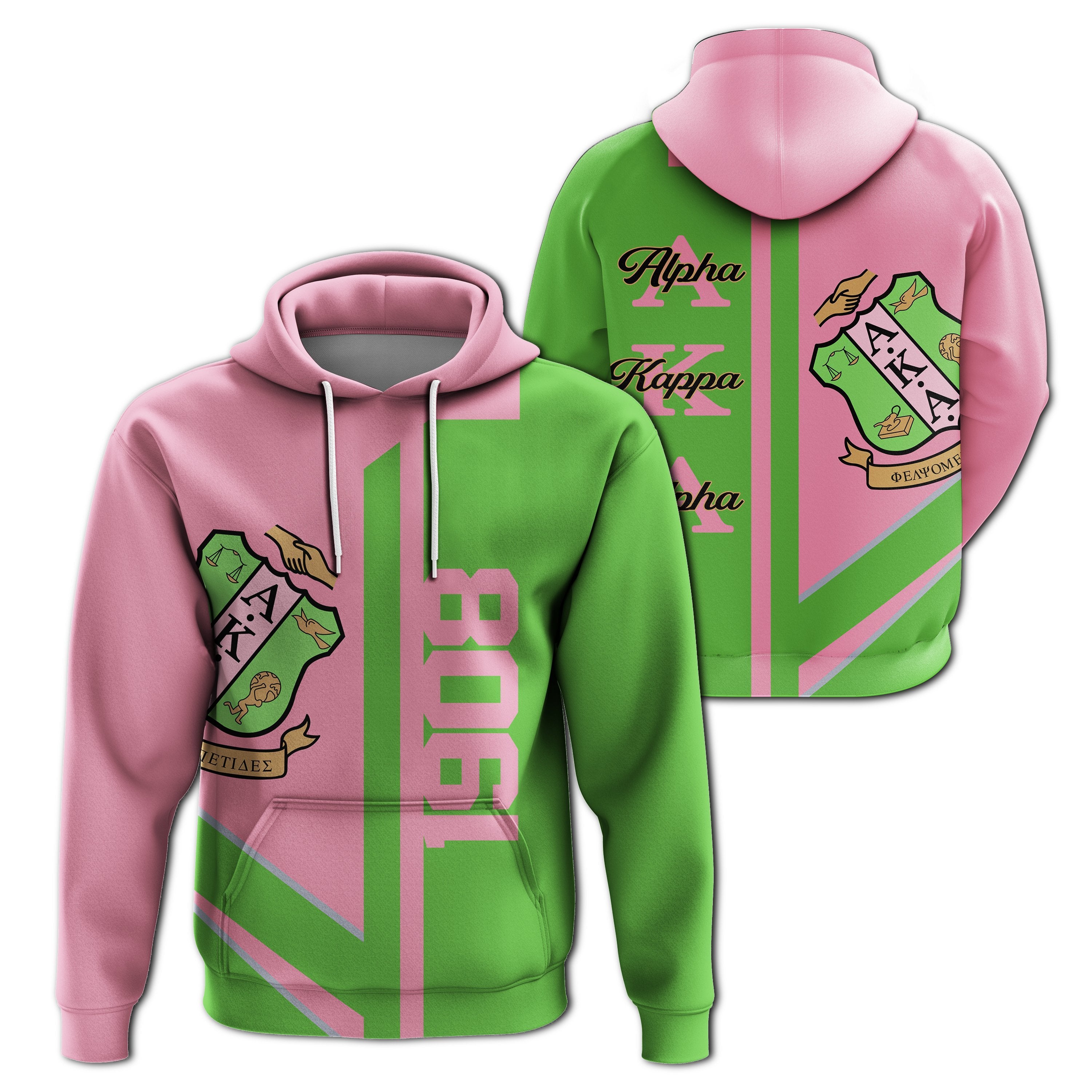 Greek Life Hoodie – Alpha Kappa Alpha Aka Half Concept Pullover