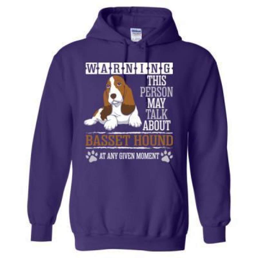 AGR Warning This Person May Talk About Basset Hound At Any Given Any Moment – Heavy Blend™ Hooded Sweatshirt