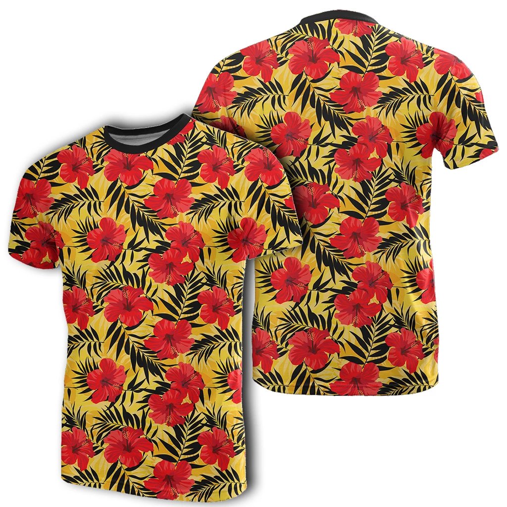 Hawaiian Tropical Flowers And Palm Leaves Ah Ha74129