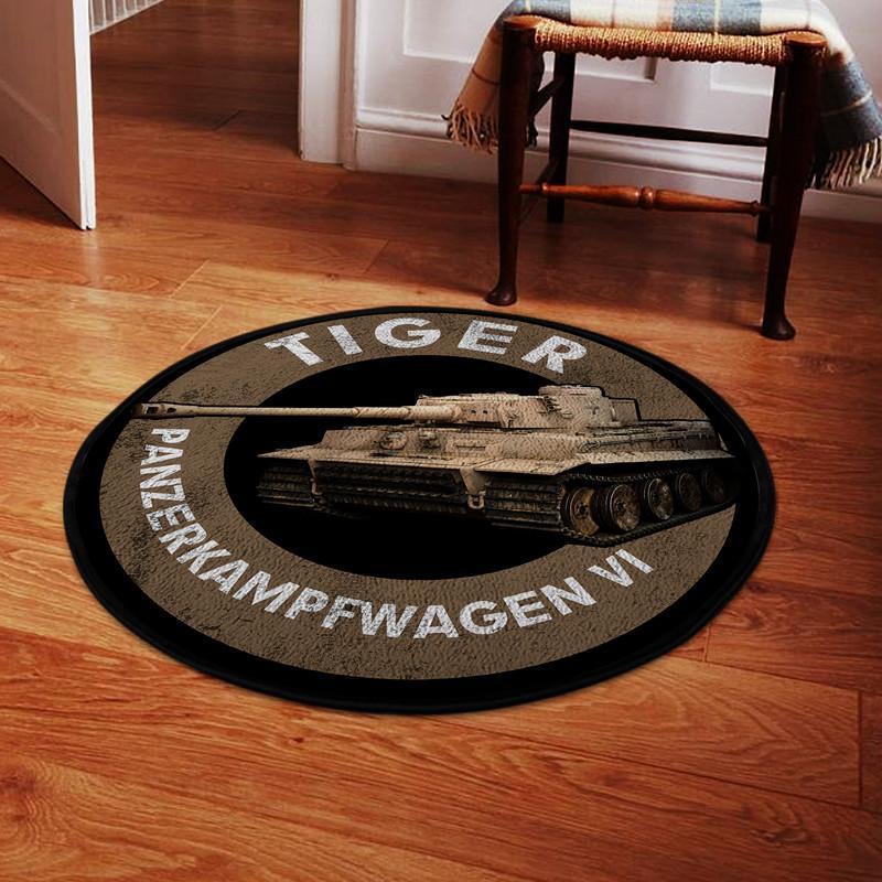 Tigertank Living Room Round Mat Circle Rug Tiger Tank 05046