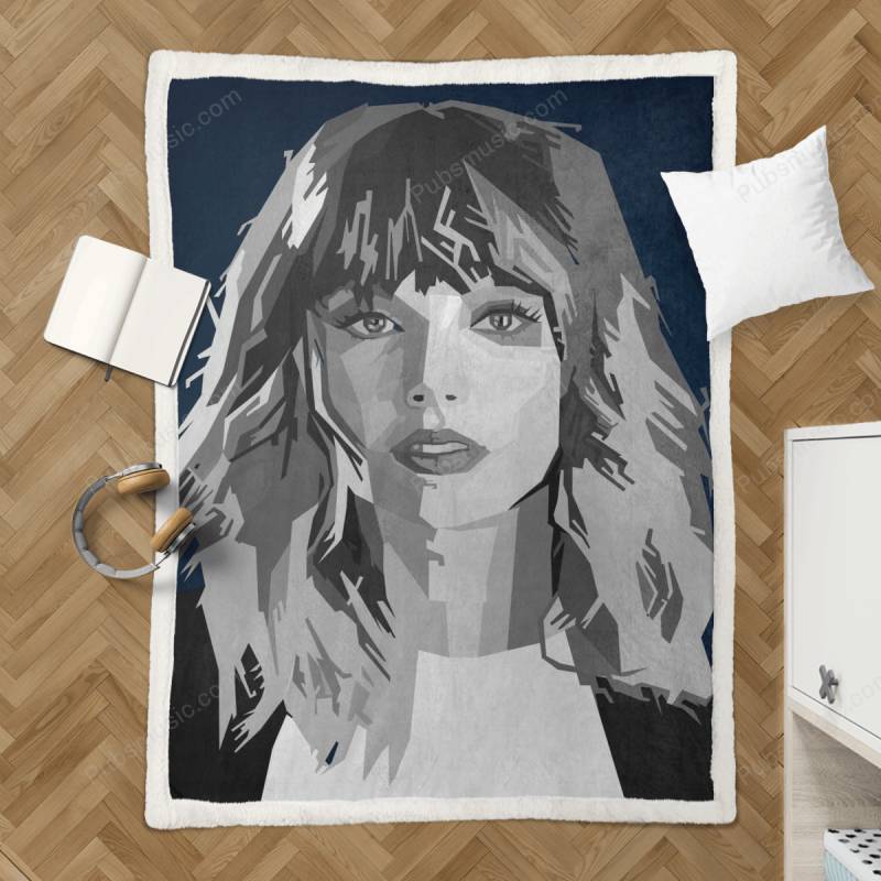 Taylor Swift Singer – Wpap Pop Art Sherpa Fleece Blanket