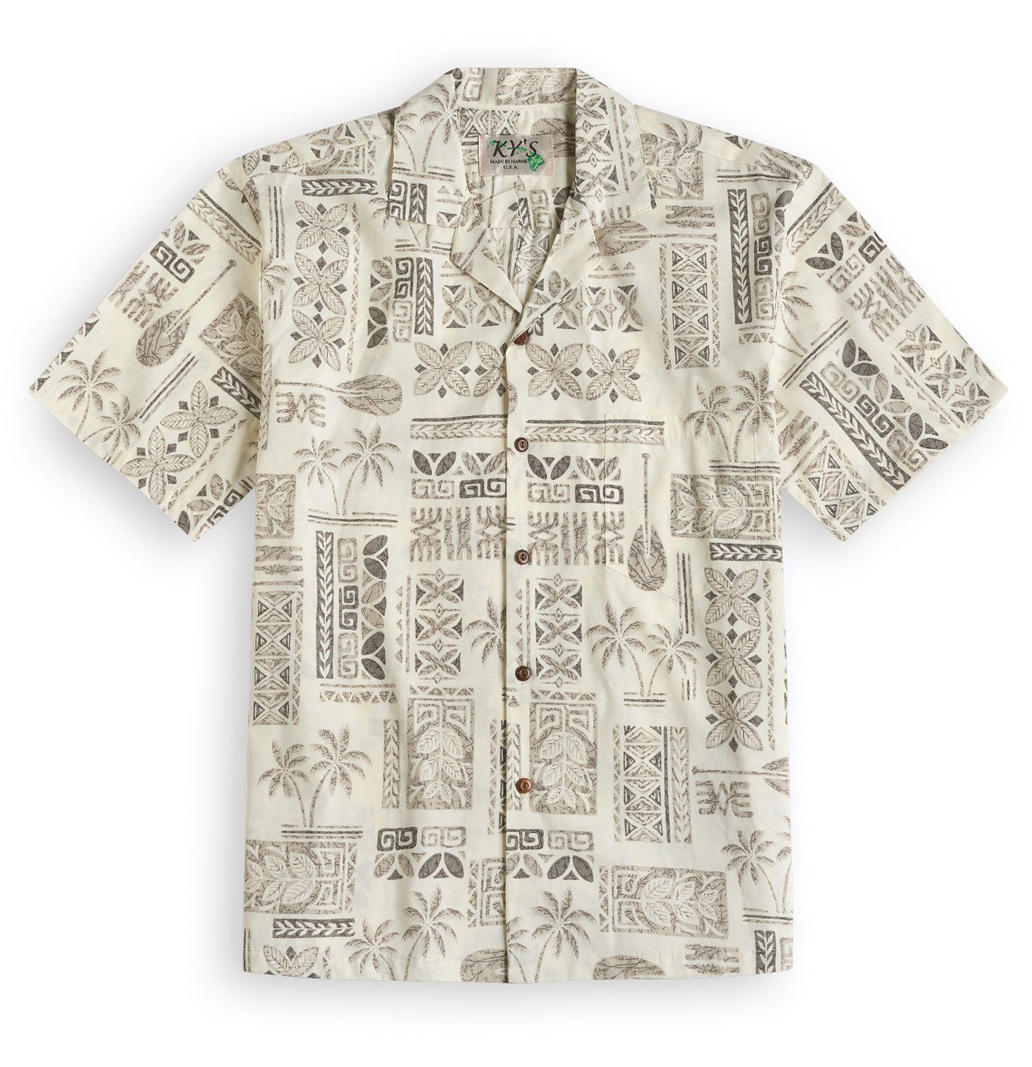 Traditional Tapa Natural Best Design Hawaii Shirt Ha100893