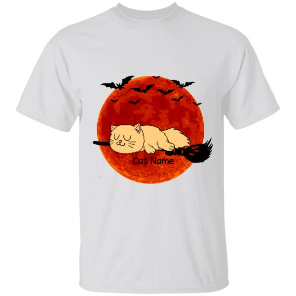 Cat On A Broom Personalized Cat T-Shirt Ts-Gh178