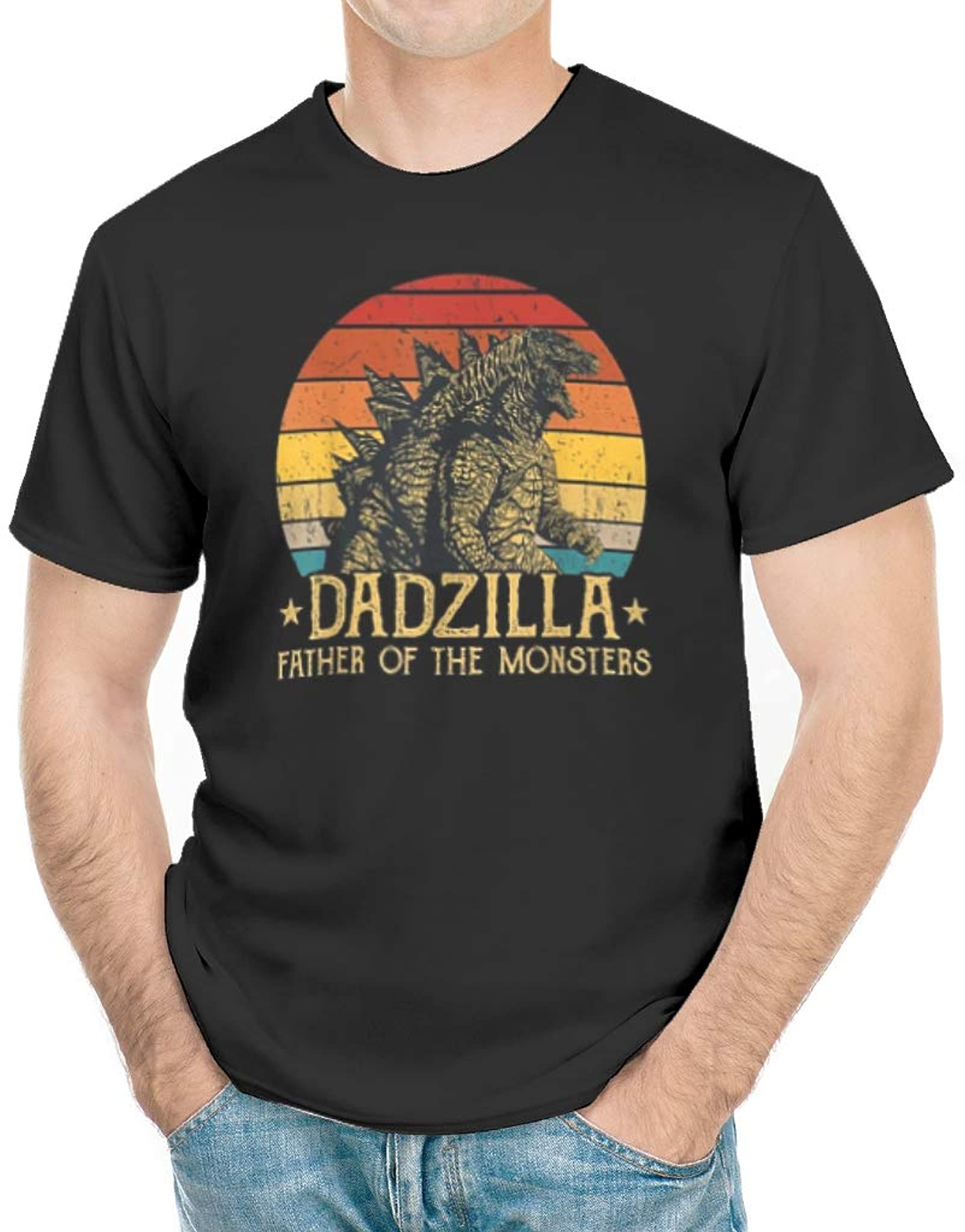 PJCustom Dad-Zilla Father of The Monsters T-Shirt Gift Tee for Men