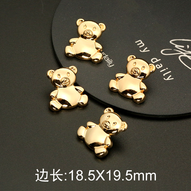 6pcs Bear Metal Buttons for Clothing Cute Sweaters Cardigan Buttons POP Gold Clothes Sewing Decor Children Animal Accessories alx