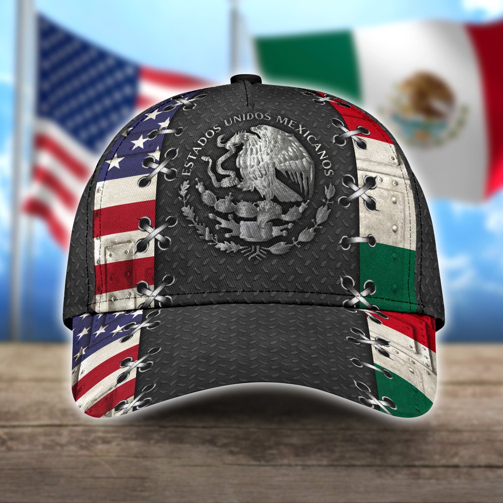 Mexican-American Full Printed Classic Cap Baseball Mexico-Usa Hat