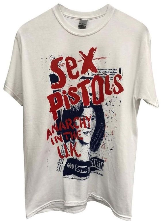 Sex Pistols Anarchy in the UK Album Lyrics Tee Shirt Outfit  For Men  For Women