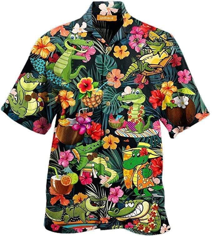 Discover Cool Funny Crocodile Alligator Summer Vacation Tropical Unisex Hawaii Aloha Shirts Dh Ha38290