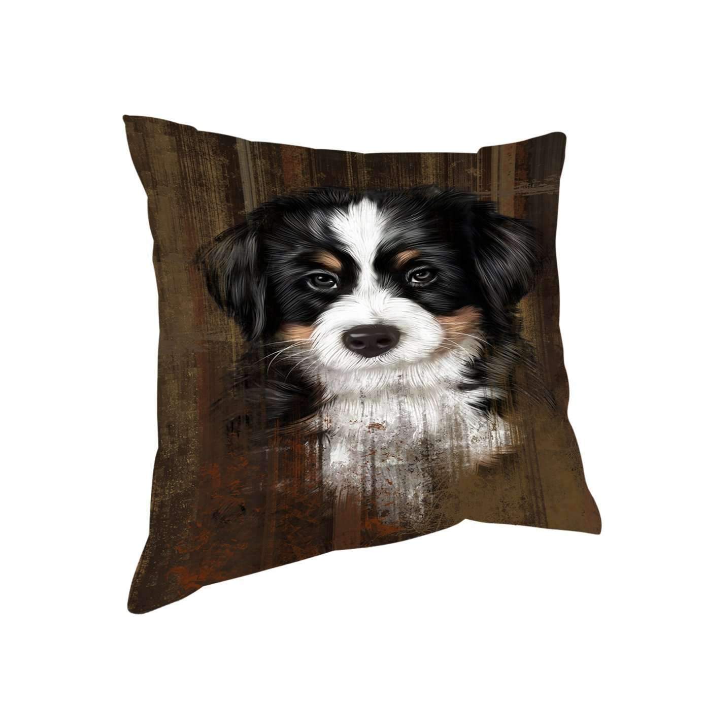 Rustic Bernese Mountain Puppy Pillow Pil48868