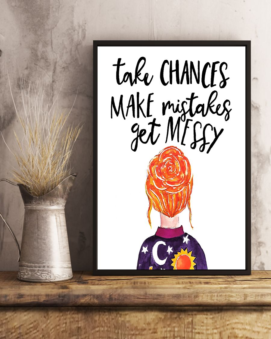 Take Changes Make Mistakes Get Messy Teacher Poster Vintage Room Home Decor Wall Art Back To School Gifts Idea