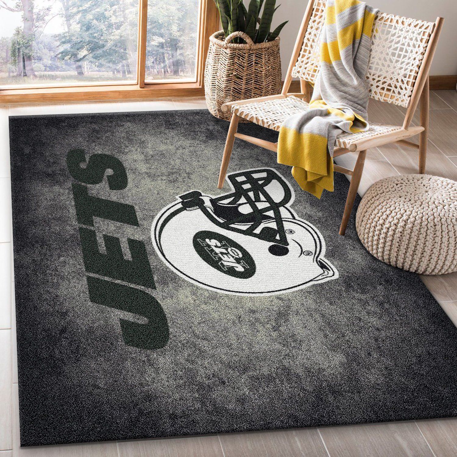New York Jets rug Football rug Floor Decor The US Decor