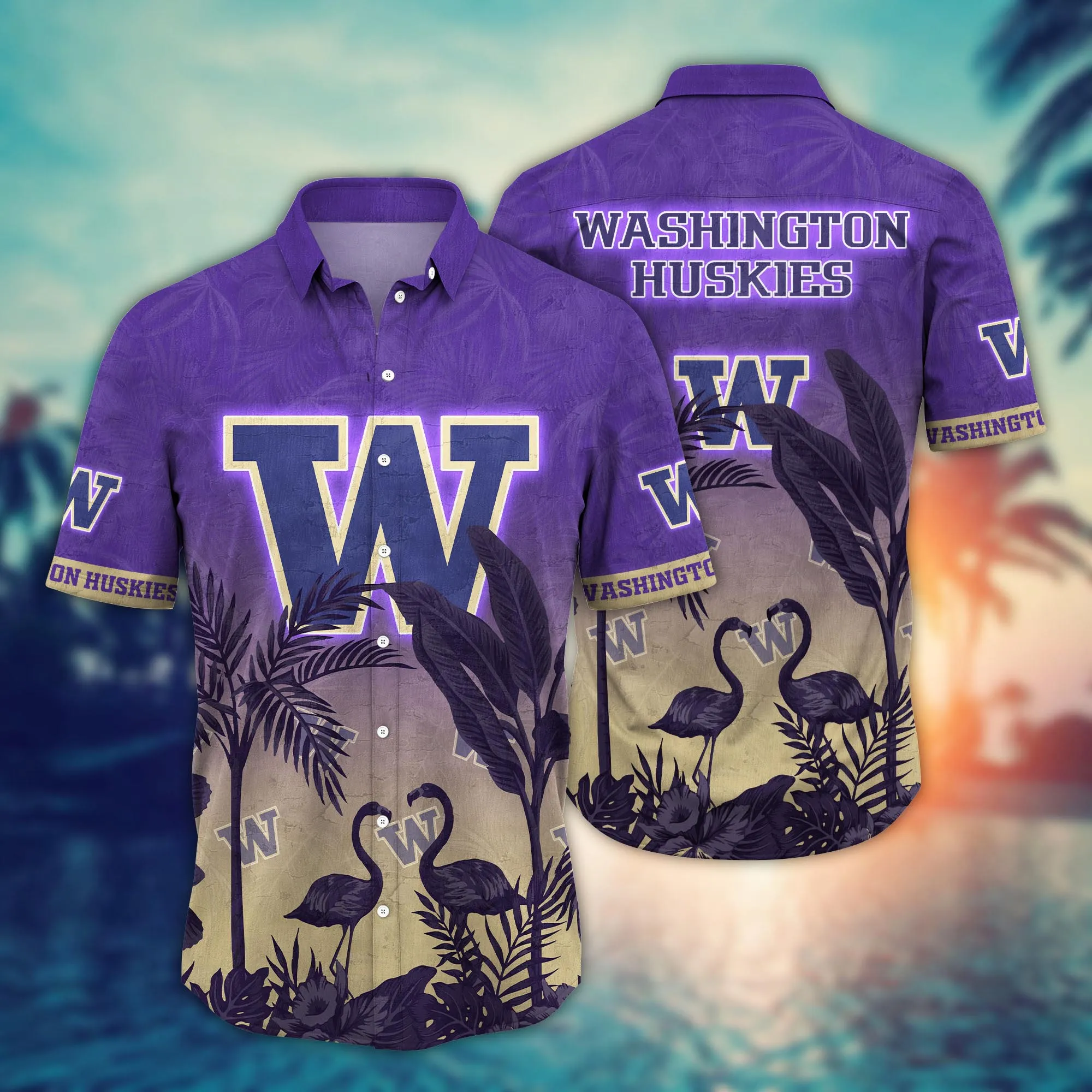 Washington Huskies NCAA Hawaiian Shirt Hikingtime Aloha Shirt