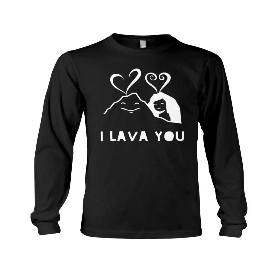 I Lava You Valentine Couple Gift Unisex Long Sleeve