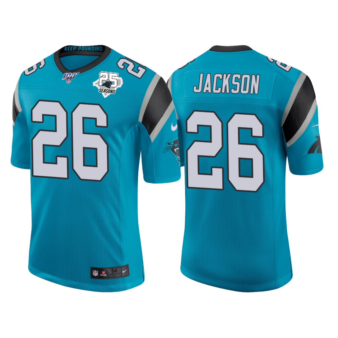 Carolina Panthers 25th Anniversary Donte Jackson Blue Classic Limited Jersey