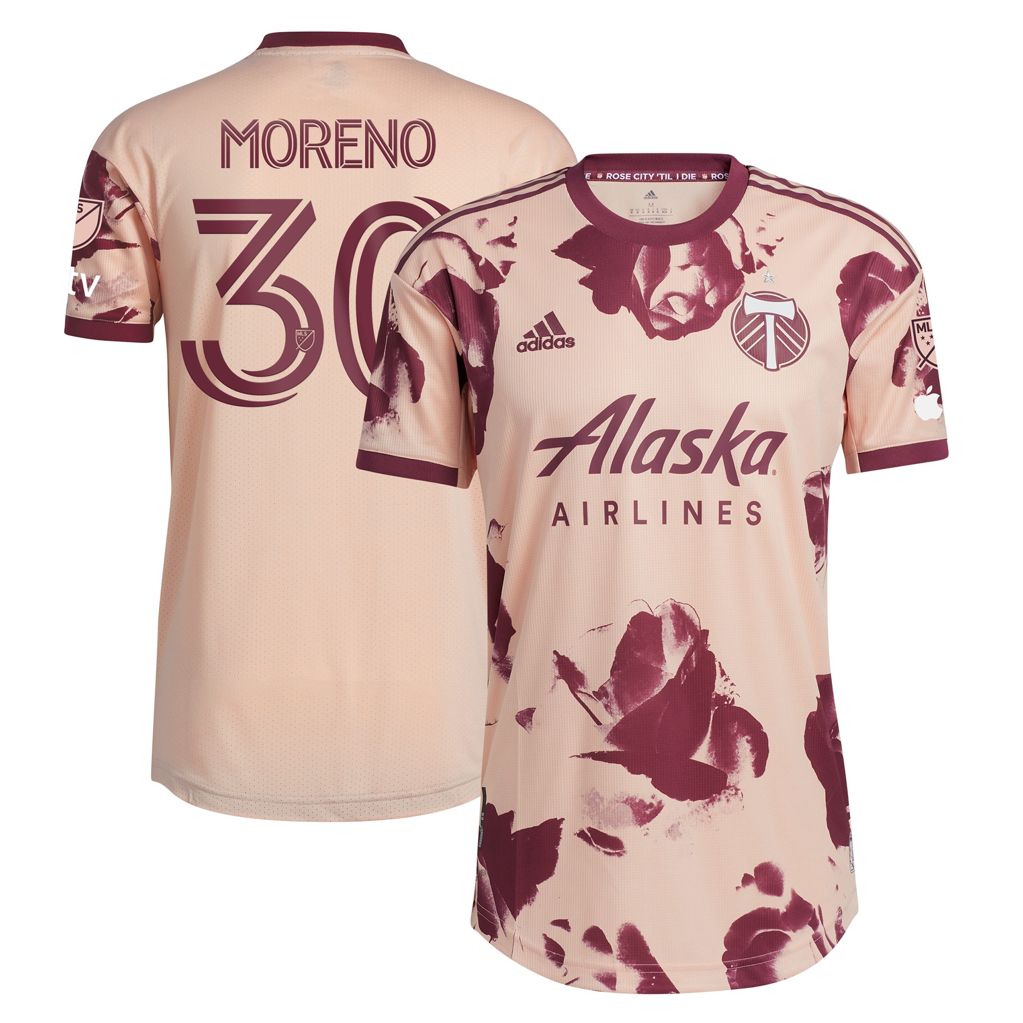 Santiago Moreno Portland Timbers 2023 Heritage Rose Kit Authentic Player Jersey – Pink