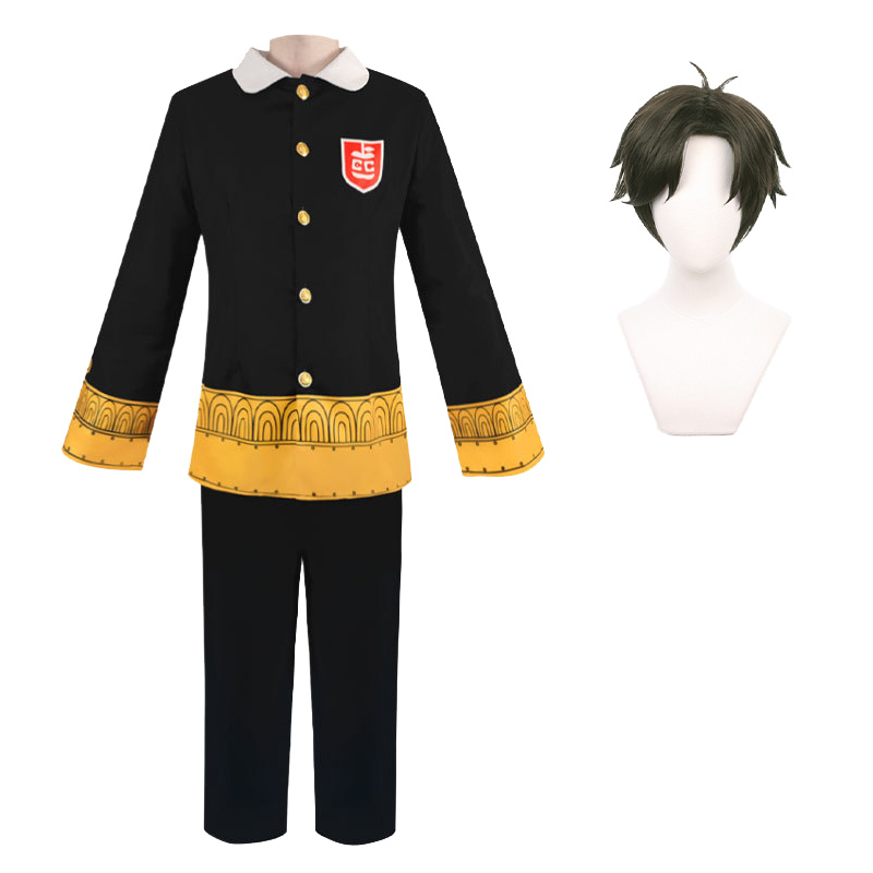 Spy X Family Anya Forger Cosplay Anime Damian Desmond Cosplay Costume Black Imperial Scholar School Uniform Halloween Clothing alx