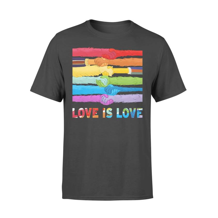 Love Is Love Shake Hands Lgbt Pride Vintage T-shirt