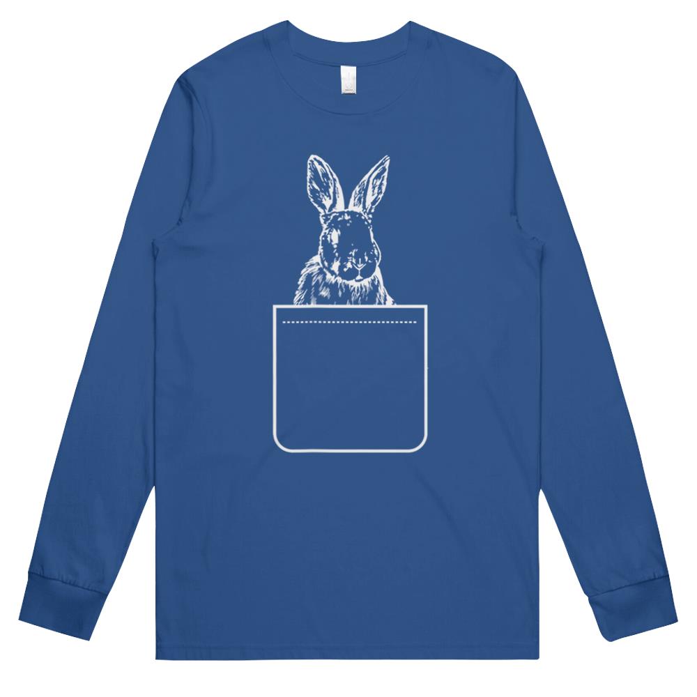 Bunny In Your Pocket Easter Rabbit Long Sleeve T Shirts